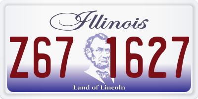IL license plate Z671627