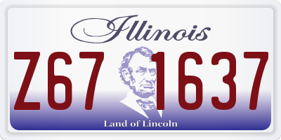 IL license plate Z671637
