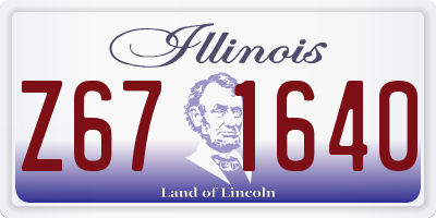 IL license plate Z671640