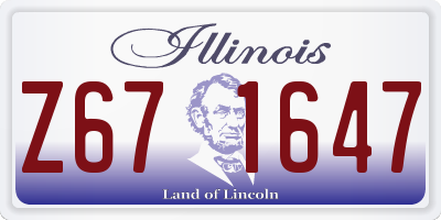 IL license plate Z671647