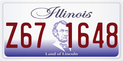 IL license plate Z671648