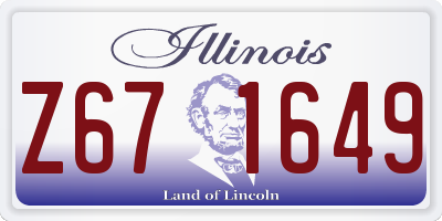 IL license plate Z671649