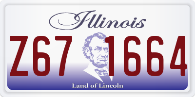 IL license plate Z671664
