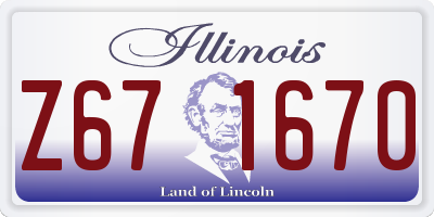 IL license plate Z671670
