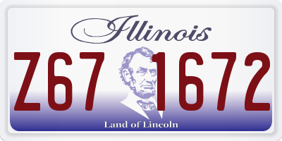IL license plate Z671672