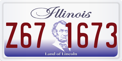 IL license plate Z671673