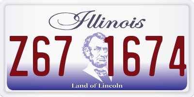 IL license plate Z671674