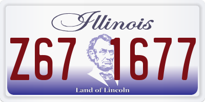 IL license plate Z671677