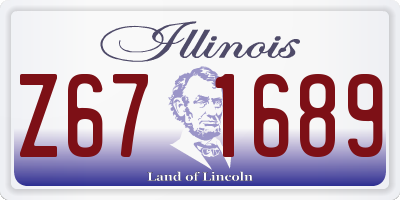 IL license plate Z671689