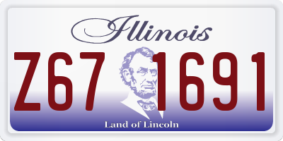 IL license plate Z671691