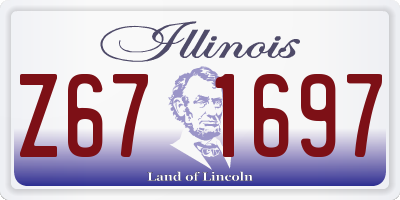 IL license plate Z671697