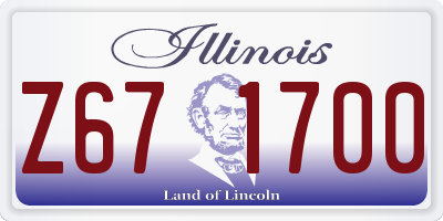 IL license plate Z671700
