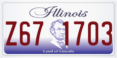 IL license plate Z671703
