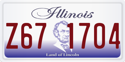 IL license plate Z671704