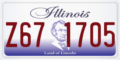IL license plate Z671705