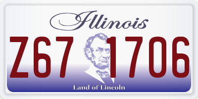 IL license plate Z671706
