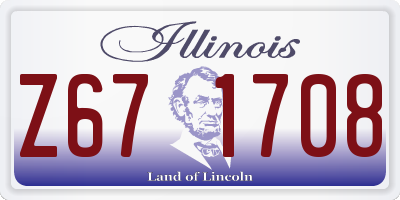 IL license plate Z671708