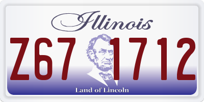 IL license plate Z671712