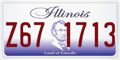 IL license plate Z671713