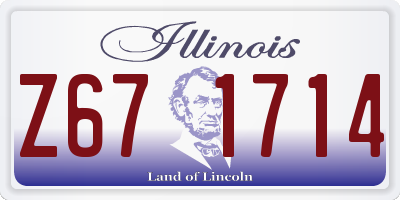 IL license plate Z671714
