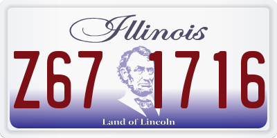 IL license plate Z671716