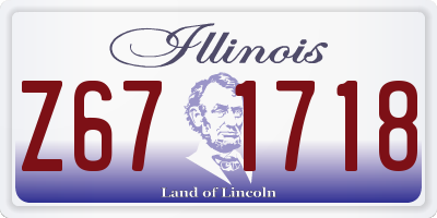 IL license plate Z671718