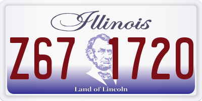 IL license plate Z671720