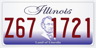 IL license plate Z671721
