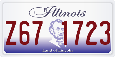 IL license plate Z671723
