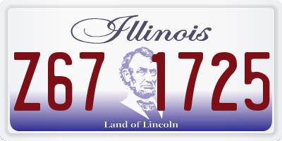 IL license plate Z671725