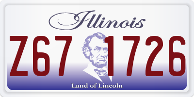 IL license plate Z671726