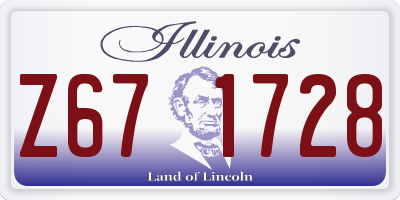 IL license plate Z671728