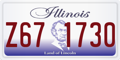 IL license plate Z671730
