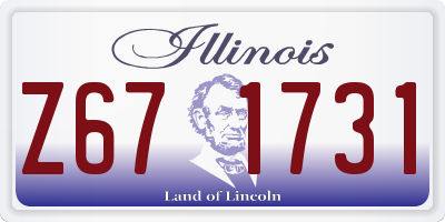 IL license plate Z671731