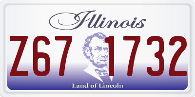 IL license plate Z671732