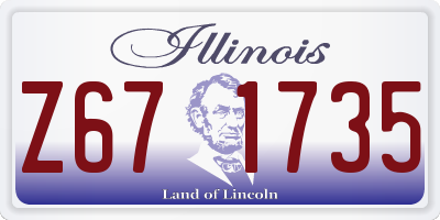IL license plate Z671735