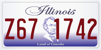 IL license plate Z671742