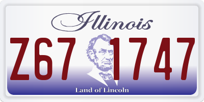 IL license plate Z671747