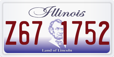 IL license plate Z671752