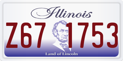 IL license plate Z671753