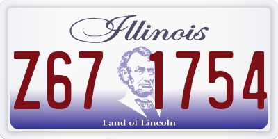 IL license plate Z671754