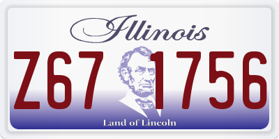 IL license plate Z671756