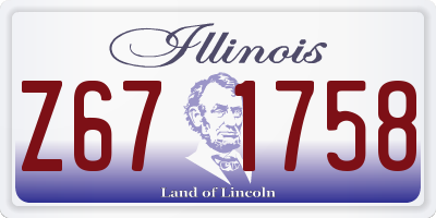 IL license plate Z671758