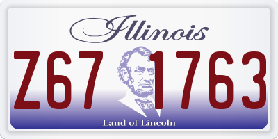 IL license plate Z671763