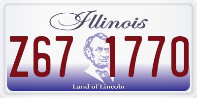 IL license plate Z671770