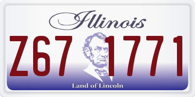 IL license plate Z671771