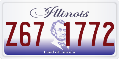 IL license plate Z671772
