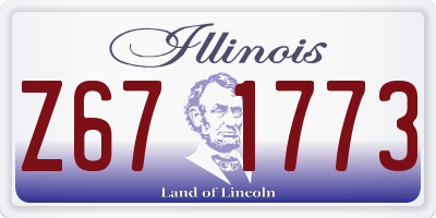 IL license plate Z671773