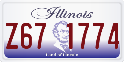 IL license plate Z671774