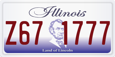 IL license plate Z671777